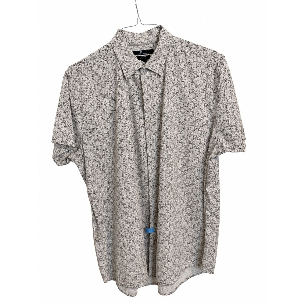 Marc Anthony Mens XL Slim Fit Stretch Short Sleeve Button Down Floral Shirt